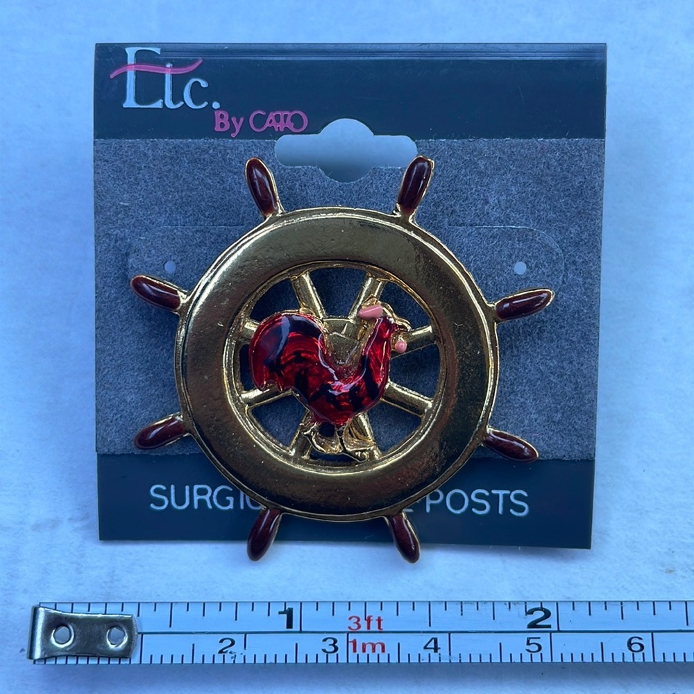 Cato Rooster‎ Brooch
